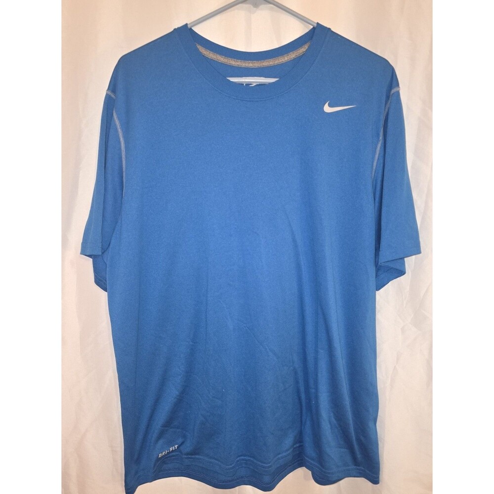 Men's Nike Blue Dri-Fit Short Sleeve Shirt Size XL
